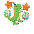 Dino-Mite Birthday Balloon Bouquet, 5pc